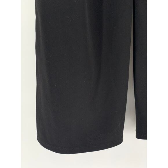 H&M Women's Black Solid Black High-Rise Wide-Leg Pull-On Pants SZ S - Picture 8 of 12